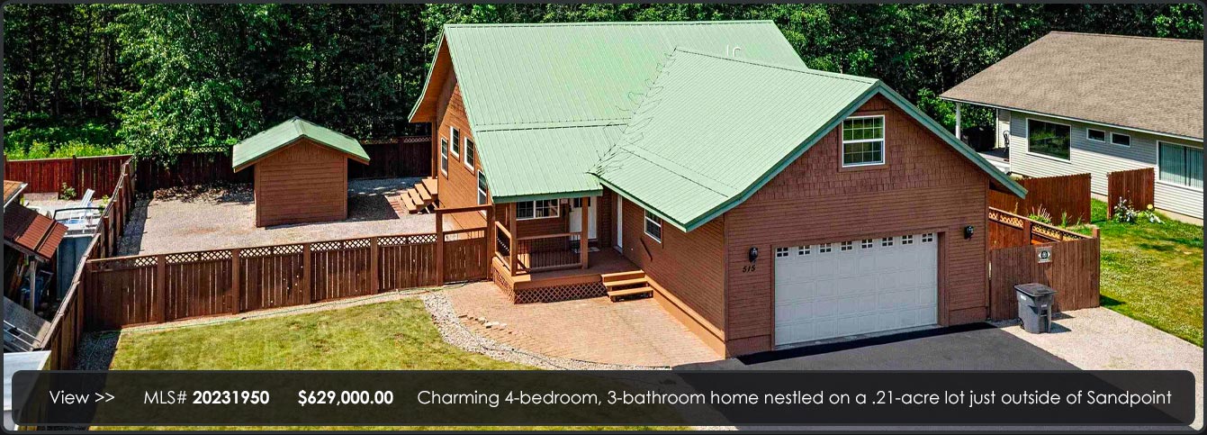 Charming 4-bedroom, 3-bathroom home nestled on a .21-acre lot just outside of Sandpoint